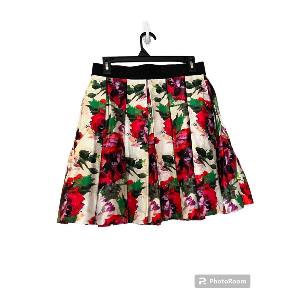 Milly Pleated‎ Floral Skirt